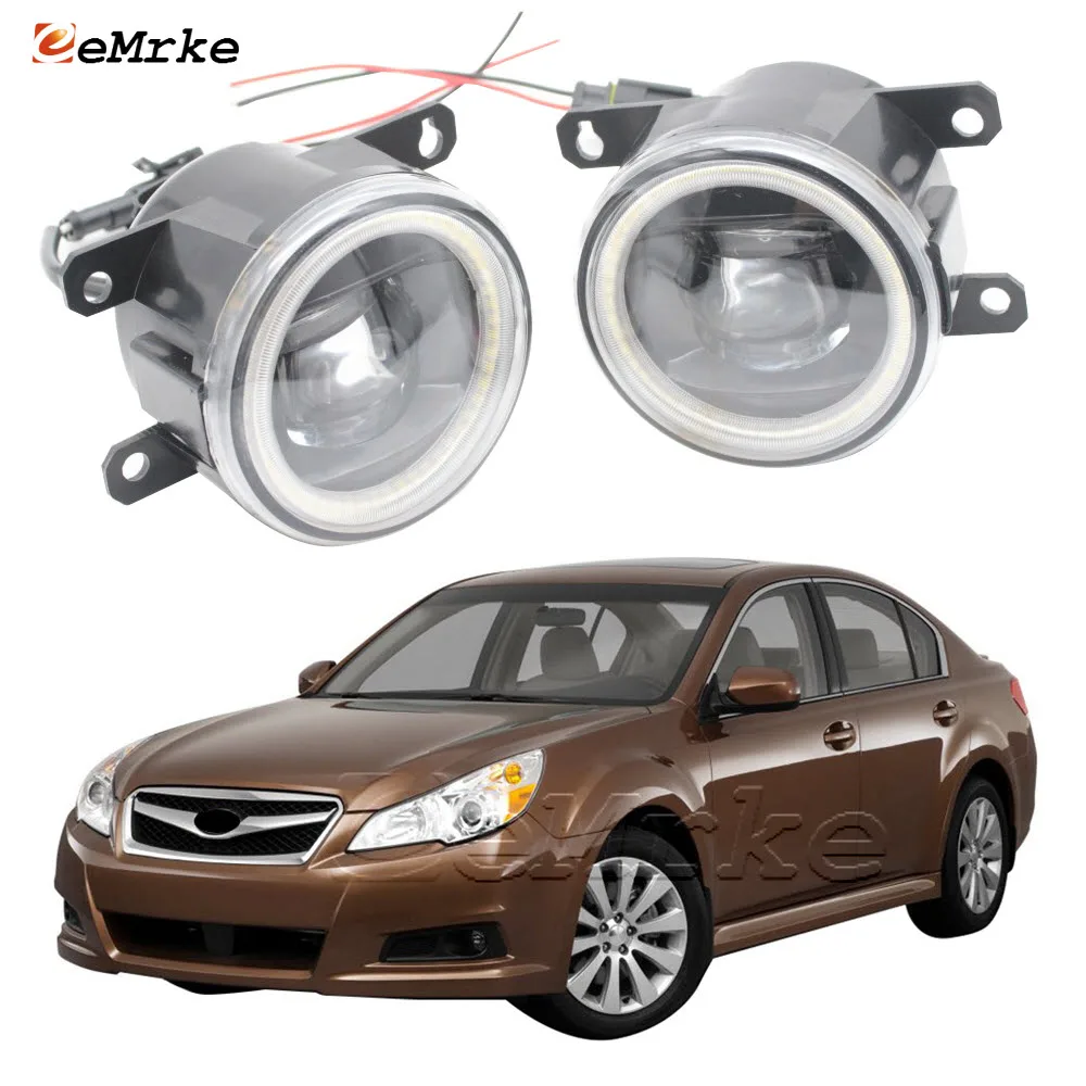 Led Fog Lamp Assembly Angel Eyes Daytime Running Lights Lens for Subaru Legacy 2.5GT 2.5i 3.6R BM North America 2010 2011 2012