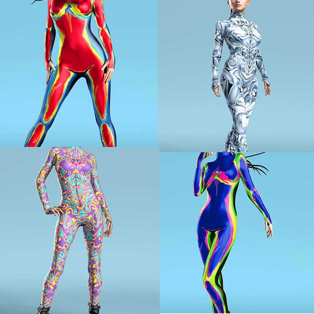 2026-fashion-colorful-slim-sexy-bodysuit-sleeves-cosplay-front-zipper-zentai-jumpsuit-halloween-carnival-party-outfit-for-woman
