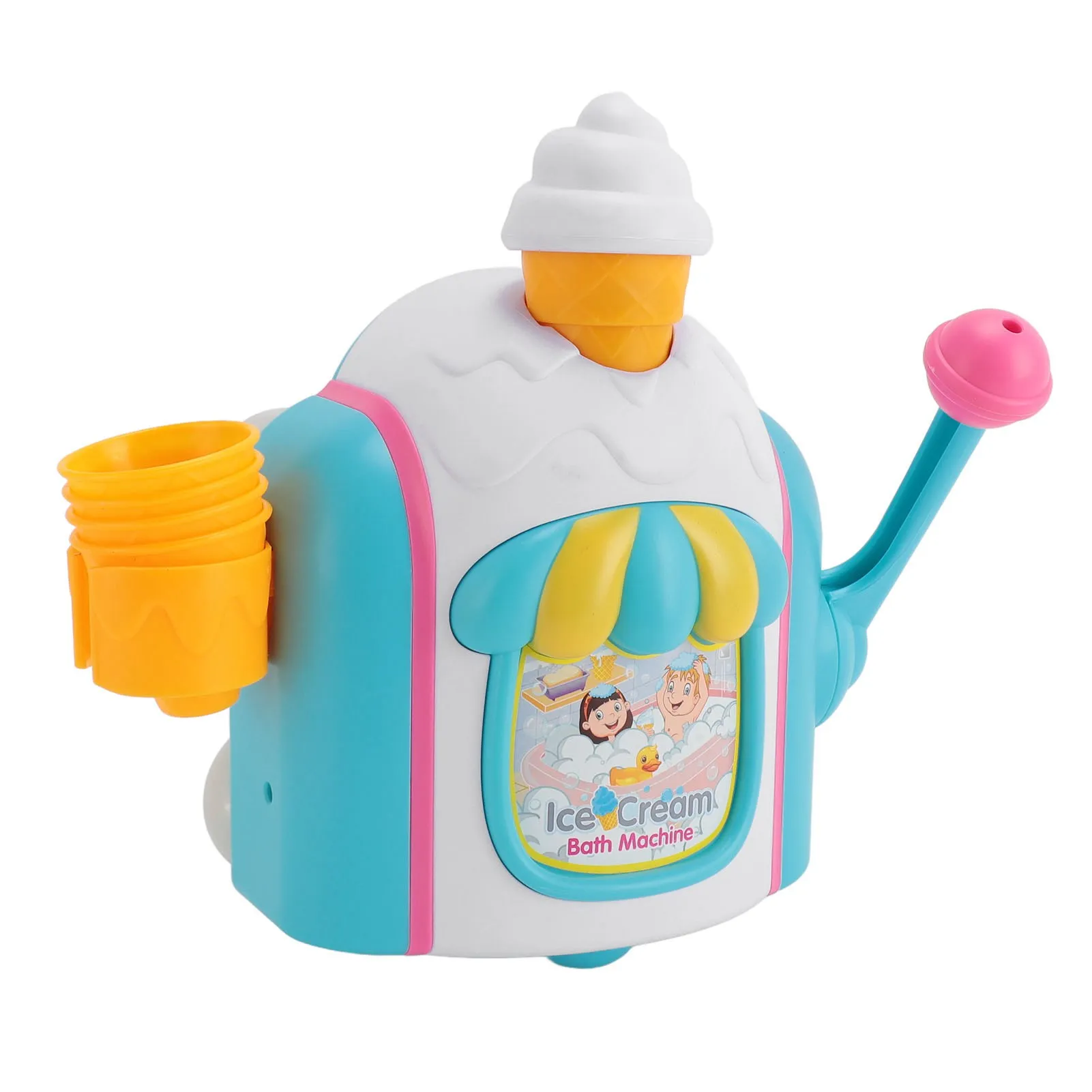 클리어런스 딜 목욕 거품 아이스크림 메이커 거품 아이스크림 메이커 폼 놀이 아이스크림 장난감 어린이 욕실 물놀이 장난감