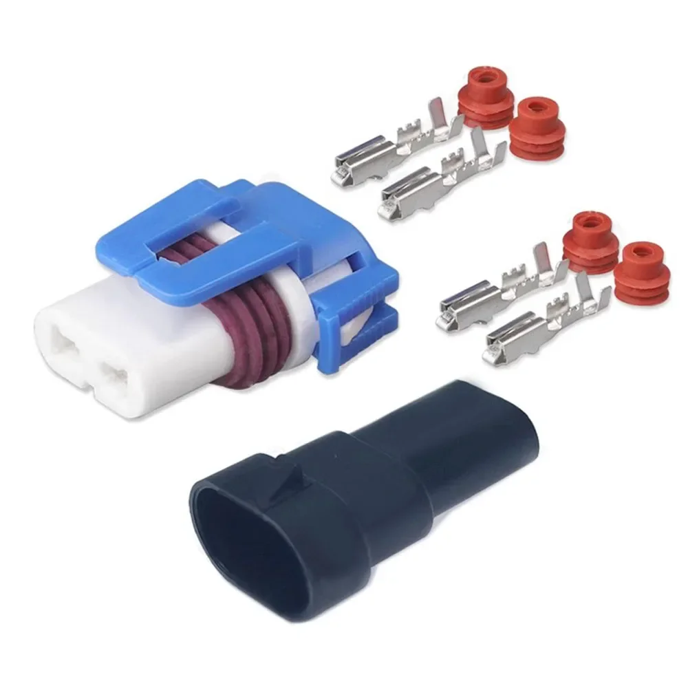 1pcs 2P Car Motorcycle 9006/9005 Ceramics Connector Waterproof DIY Male Female Quick Adapter Terminals Plug Kit