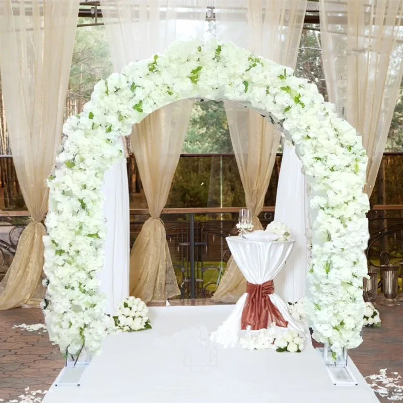 Customize Party Decoration White Cherry Blossoms Arch Door U Shaped Design For Wedding Backdrop Road Cited Props