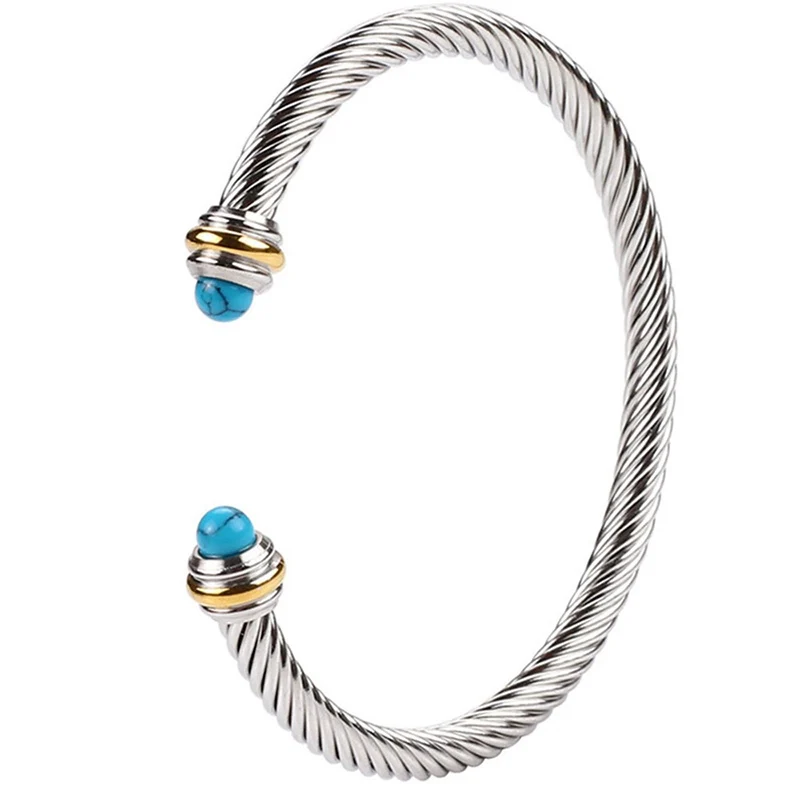 Popular Steel Wire Rope Collar Bracelet Adjustable Personalized Hip-hop Jewelry Europe and America Chic Bangle For Women KOFSAC