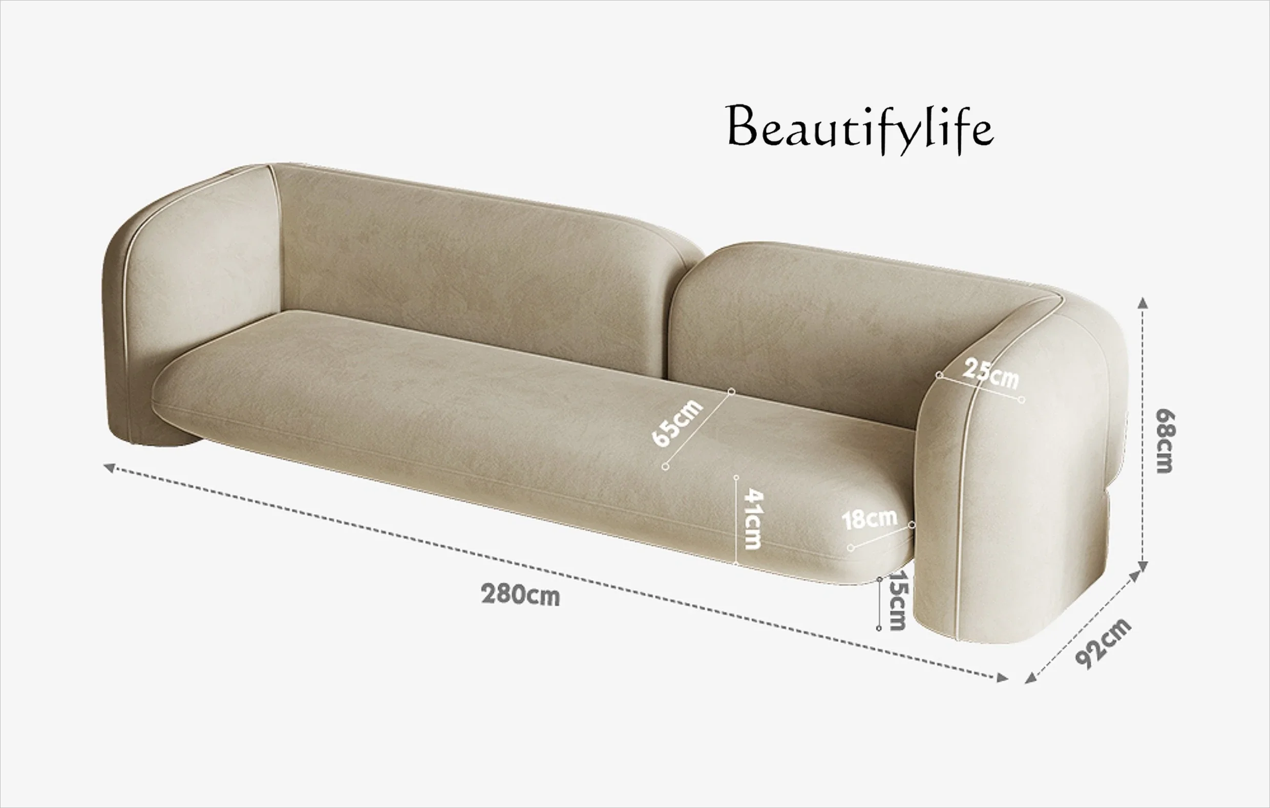 

Italian minimalist negotiation fabric sofa small apartment wabi sandy wind designer light luxury simplicity