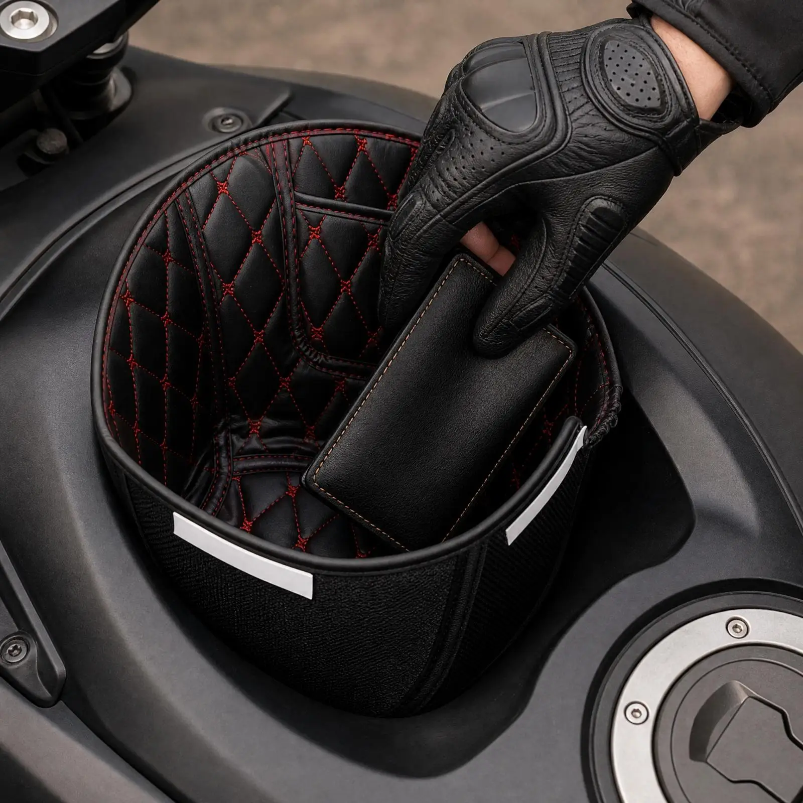 Motorcycle Accessory Padded Motorcycle Model Compatible Model Tank Storage Cover for Everyday Commuting