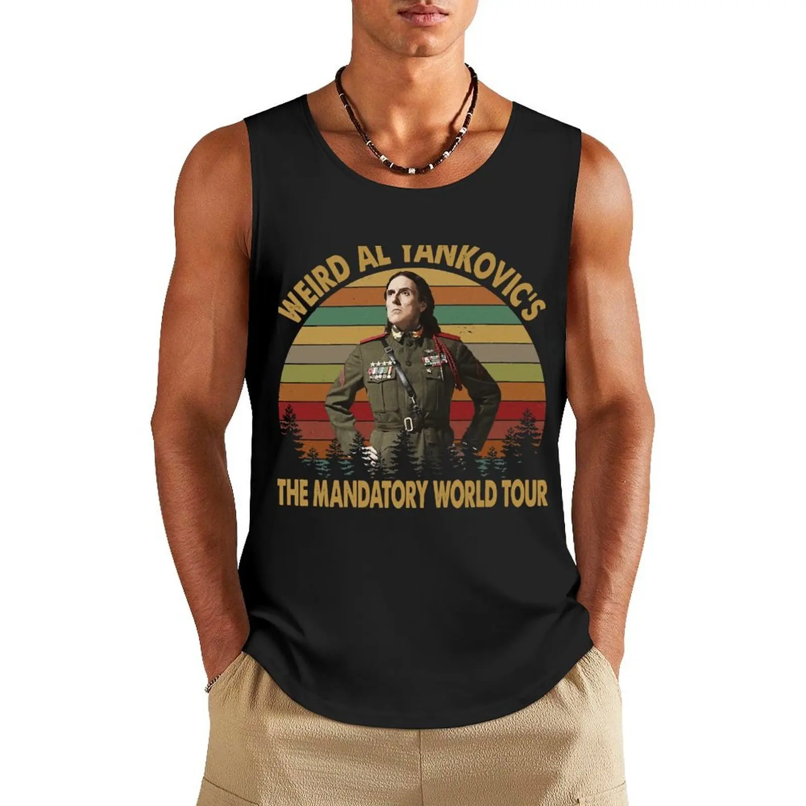 

Mens Best Weird Al Yankovic The Mandatory World Graphic For Fans Tank Top Men's clothes mens clothing