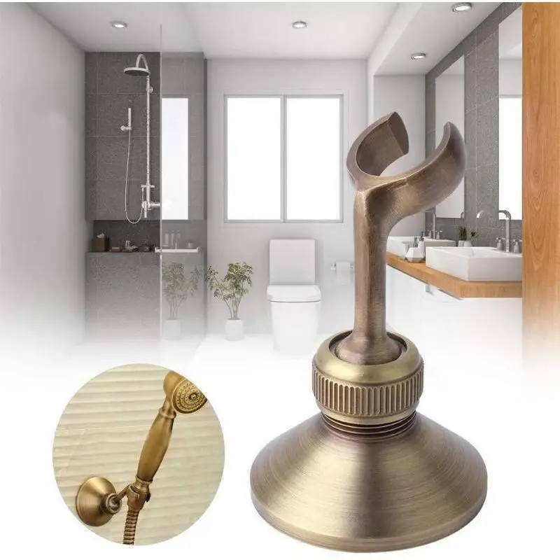 

New European Style Home Brass Shower Head Holder Adjustable Bracket With Wall Mount And Connector Ideal For Bathroom Fixtures