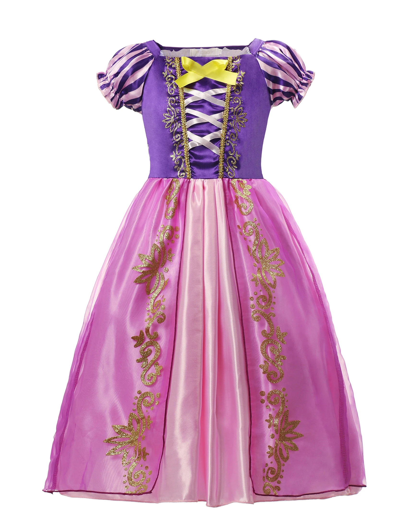 Disney Children Girl Rapunzel Dress Kids Tangled Disguise Carnival Girl Princess Costume Birthday Party Gown Outfit Clothes