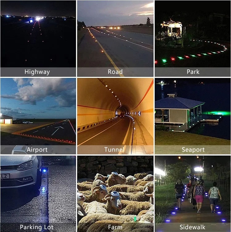 Aluminum Raised Pavement Solar LED Road Stud, Solar Led Road Reflector Cat Eye, Motorway Solar Road Stud Flashing Light