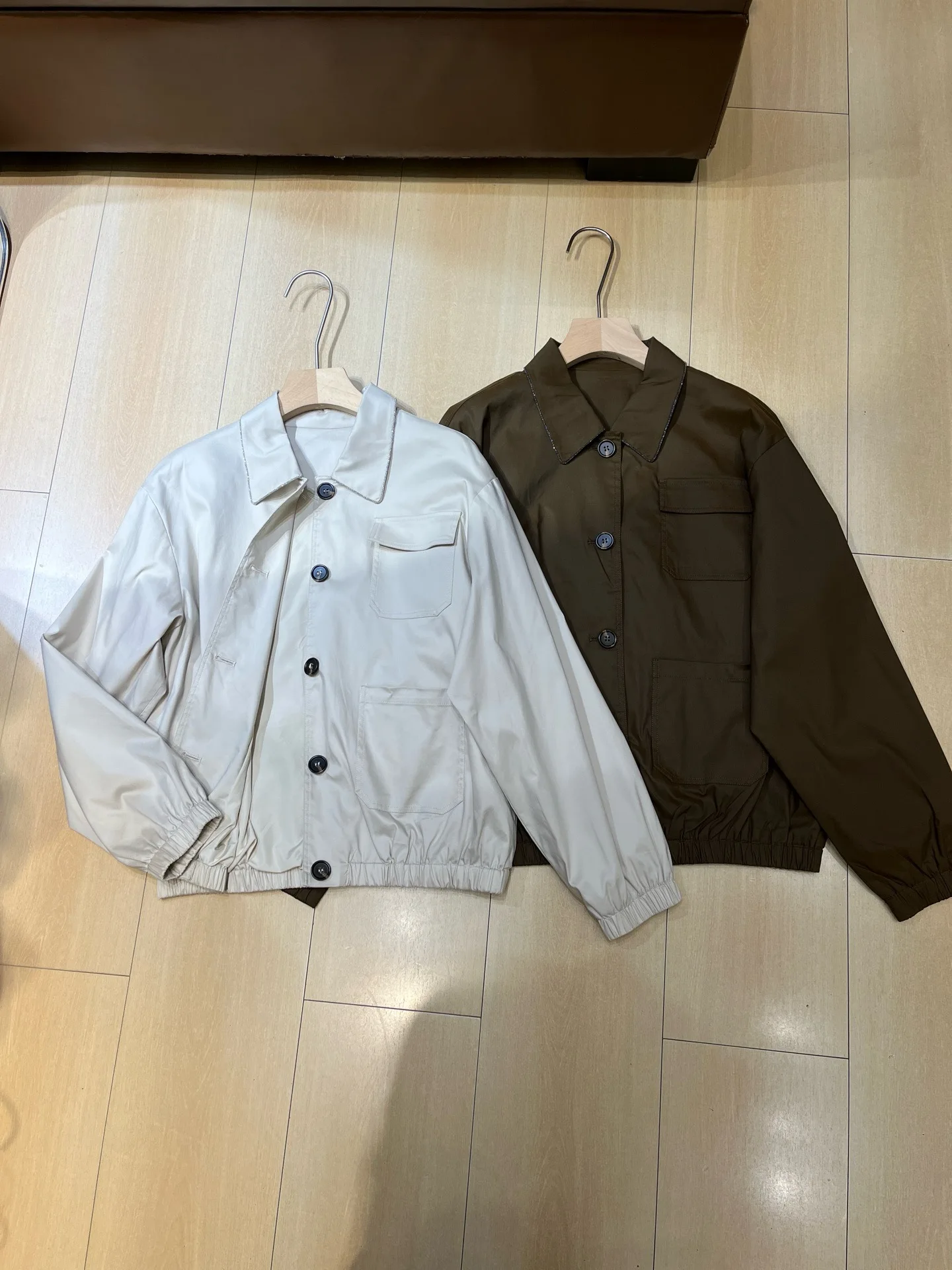 Lapel Multi Pocket Cargo Jacket Women Elastic Hem Loose Oversized Cropped Casual Utility Coat
