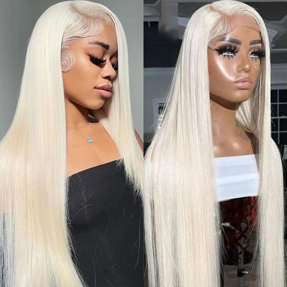 13x4 البلاتين الأبيض الاصطناعية الدانتيل الجبهة الباروكات للنساء مستقيم الدانتيل شعر مستعار أمامي شعري طبيعي استبدال الاستخدام اليومي تأثيري