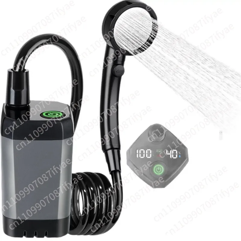 Camping Charging Mobile Shower Head Portable Self-priming Simple Outdoor Shower Electric Bathing