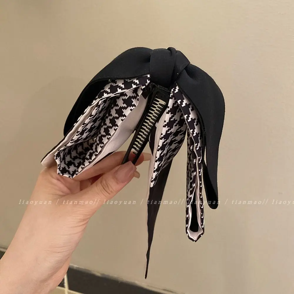 Cute Ribbon Bow Banana Clip Korean Style Hairpin Bowknot Hair Clip Headwear Headdress Hair Claw Women