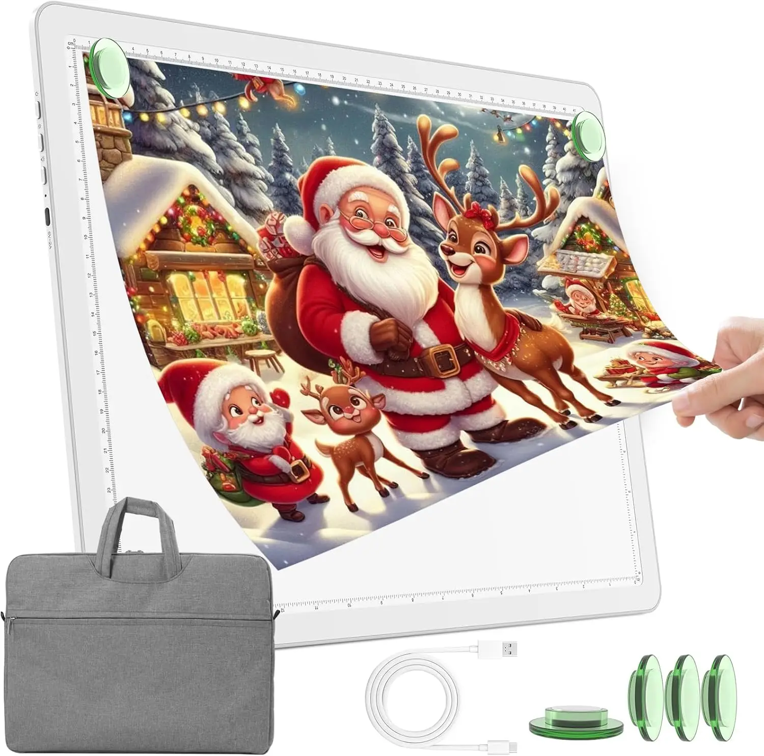 

Rechargeable A3 Light Pad with Carry Bag for Diamond Painting, Ultra Bright Tracing Light Box for Drawing