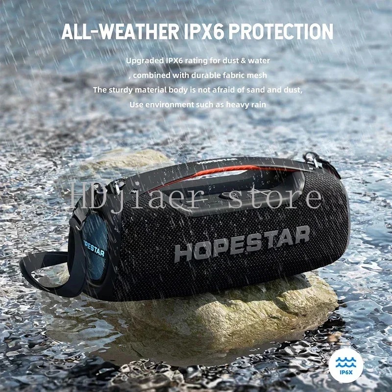 HOPESTAR A60 مكبر صوت لاسلكي كبير محمول خارجي Boombox مضخم صوت ستيريو ثلاثي الأبعاد مكبر صوت فائق مع ميكروفون #3