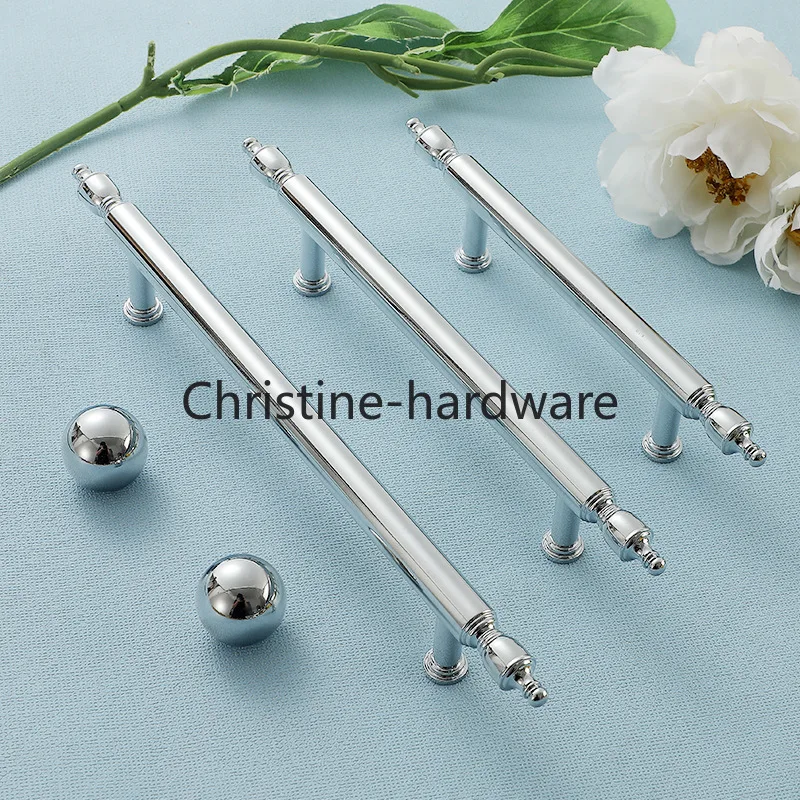 

Французский итальянский высококачественный твердый латунный шкаф, длинная ручка, яркий хромированный мебельный ящик, дверная ручка шкафа с одним отверстием