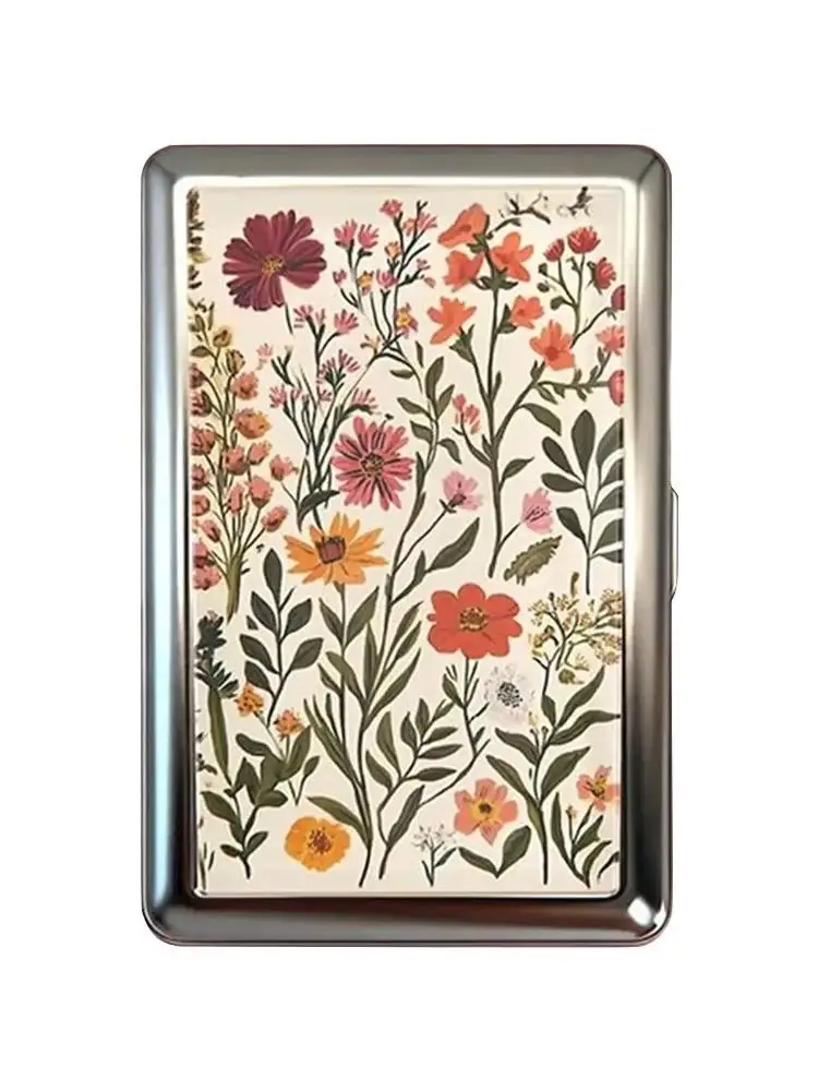 Porte-cartes vintage au design polyvalent en métal, étui multifonctionnel à fermeture facile pour espèces