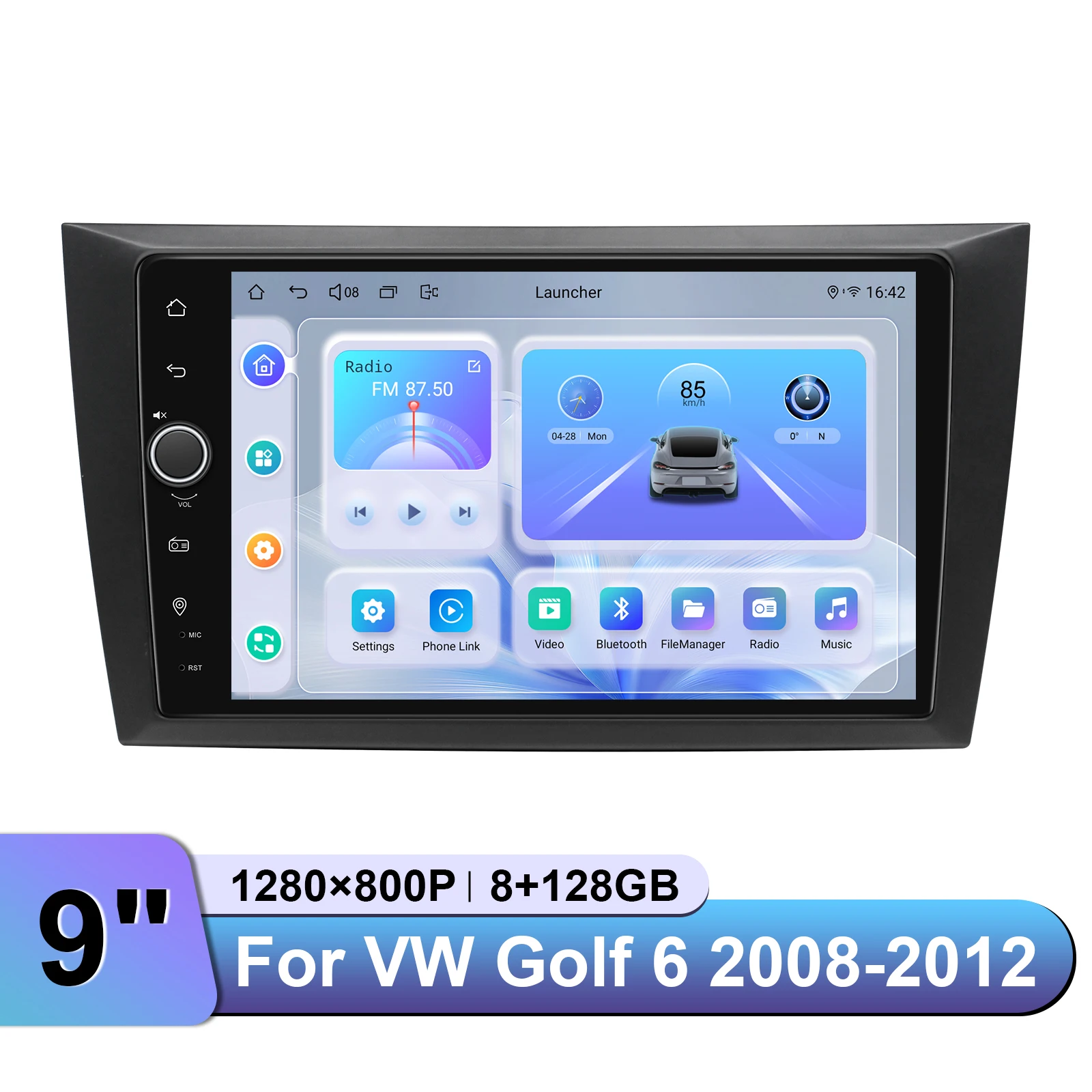 Upgraded Android 13 Car Stereo Radio Head Unit Car DVD Player for Volkswagen Golf 6 MK6 A6 2008-2012 Perfect Fit/Fitment