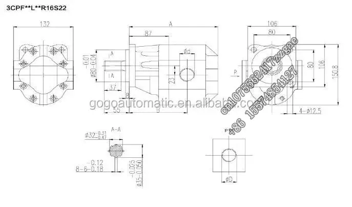 CPF series hydraulic gear pump dump truck  factory direct sales/hydraulic  parts