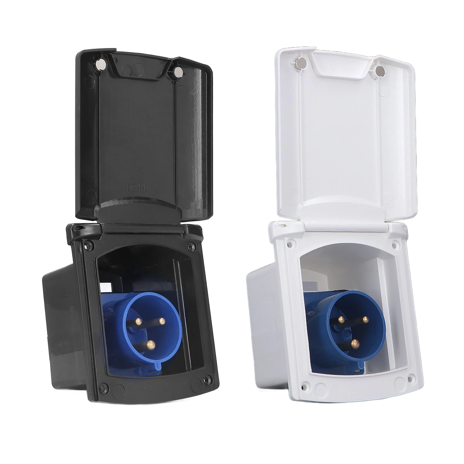 

32A 220V‑250V RV External Power Outlet Box 3 Pin Plug Socket Waterproof Embedded Mounting for Campers Trailer