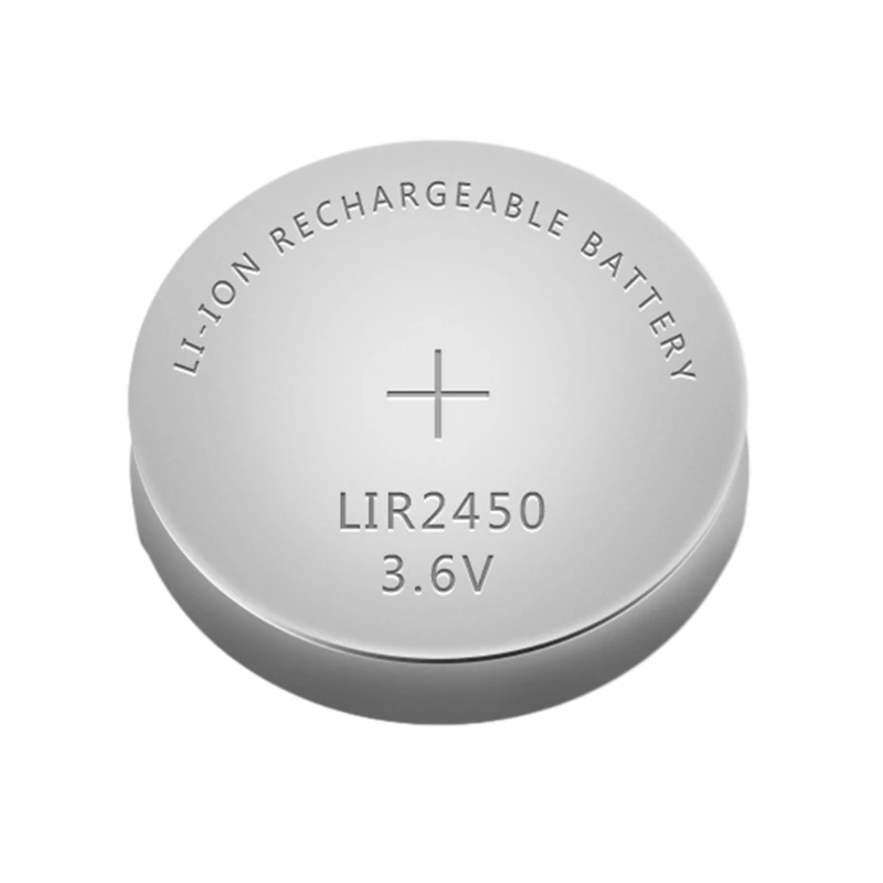 5Pcs Rechargeable LIR2450 Batteries High Capacity 3.6V LIR2450 Button Battery Rechargeable For Watch Calculators Clock