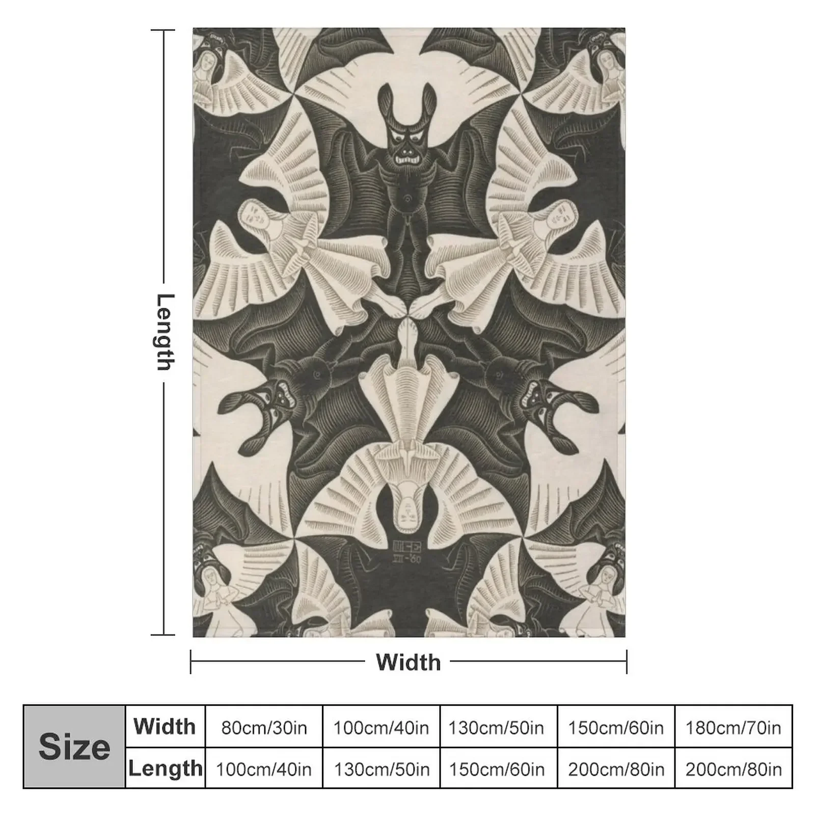 Escher - Circle limit IV (heaven and hell) Throw Blanket for winter Custom Thins for sofa Blankets