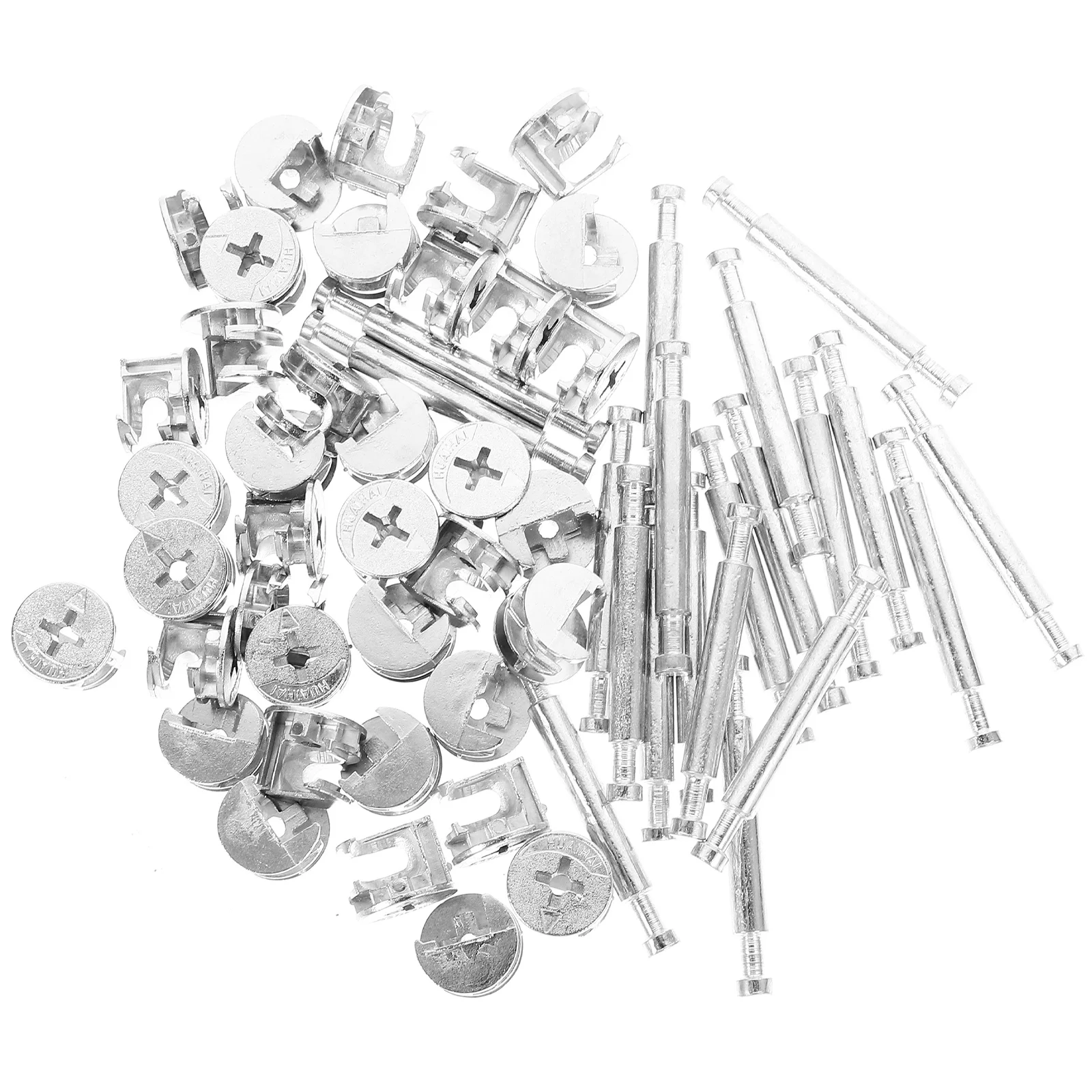 

20 Sets Double Rod Cam Furniture Fittings Kit Professional Connectors Easy Install Furniture Dowels for Cabinets