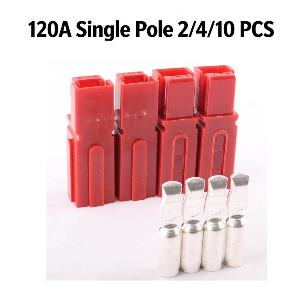 120A 10/20/50Pcs High Current Power Single Pole Genderless Quick Connect Disconnect Battery Charging Cable Connector Plug
