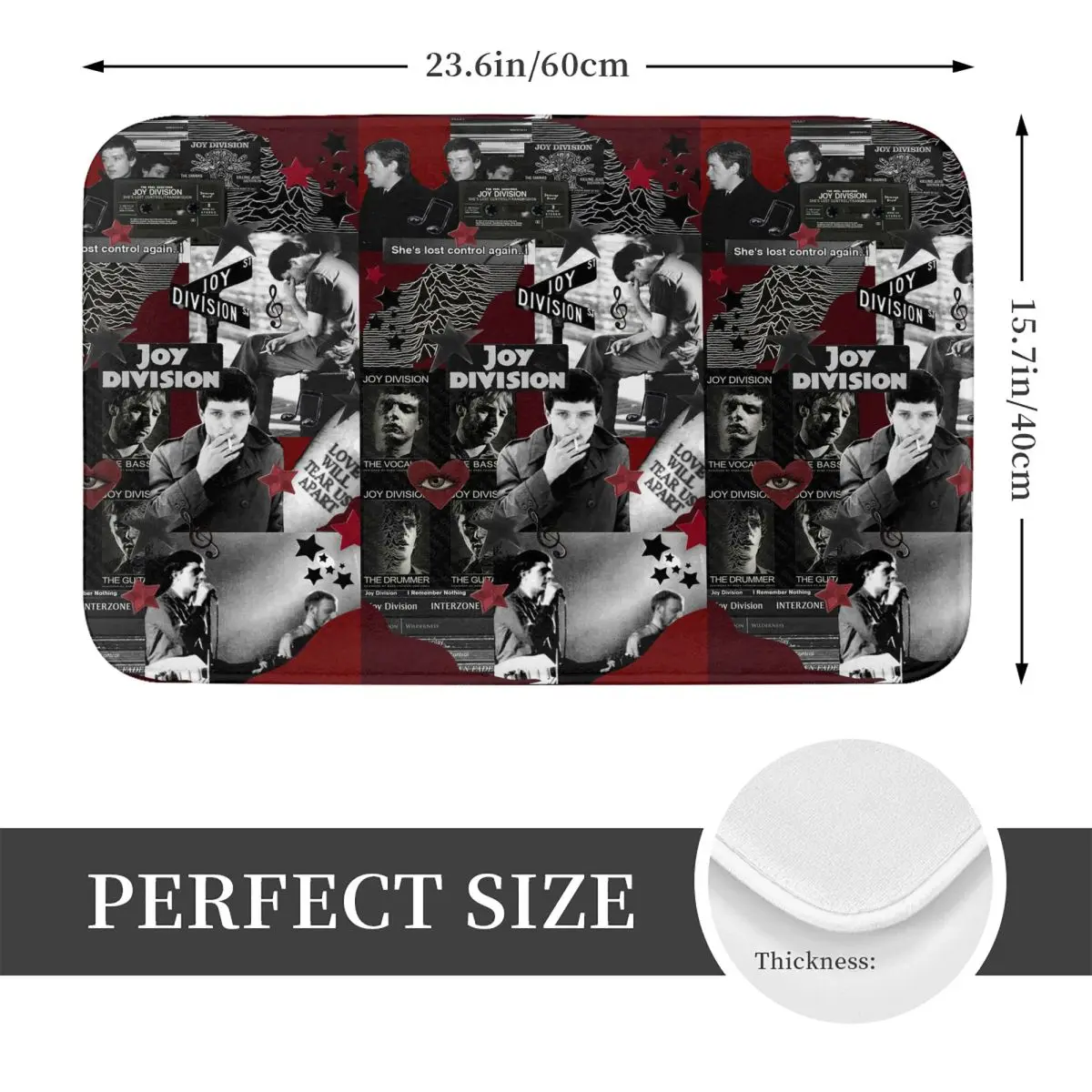 Joy Division Anti-slip Doormat Floor Mat Water oil proof Carpet Rug for Kitchen Entrance Home Bedroom Footpad Mats