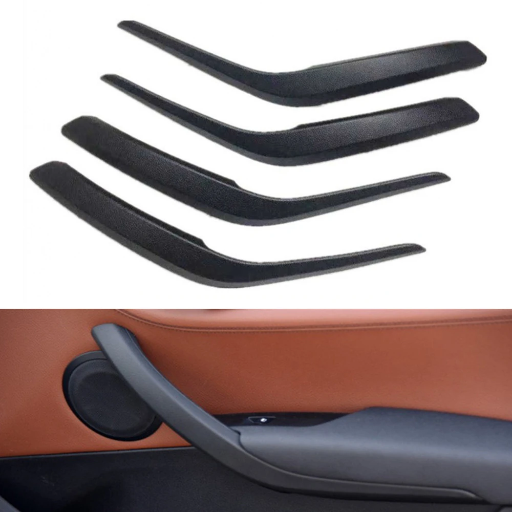 

4pcs/set Car Interior Door Pull Handle Trim Cover Black For BMW X1 E84 2010 2011 2012 2013 2014 2015 2016