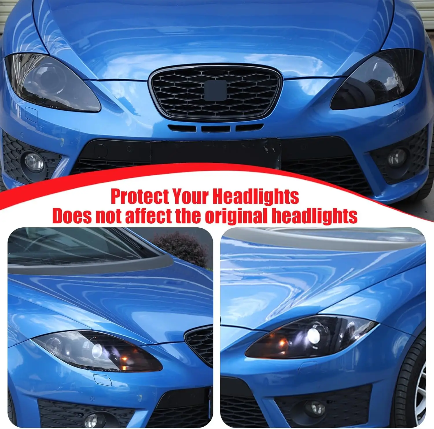 

Precut Black Car Headlight Film Tint Headlamp Sticker For Seat Leon MK2 2008-2012 Taillight Protection Sticker Vinyl Accessories