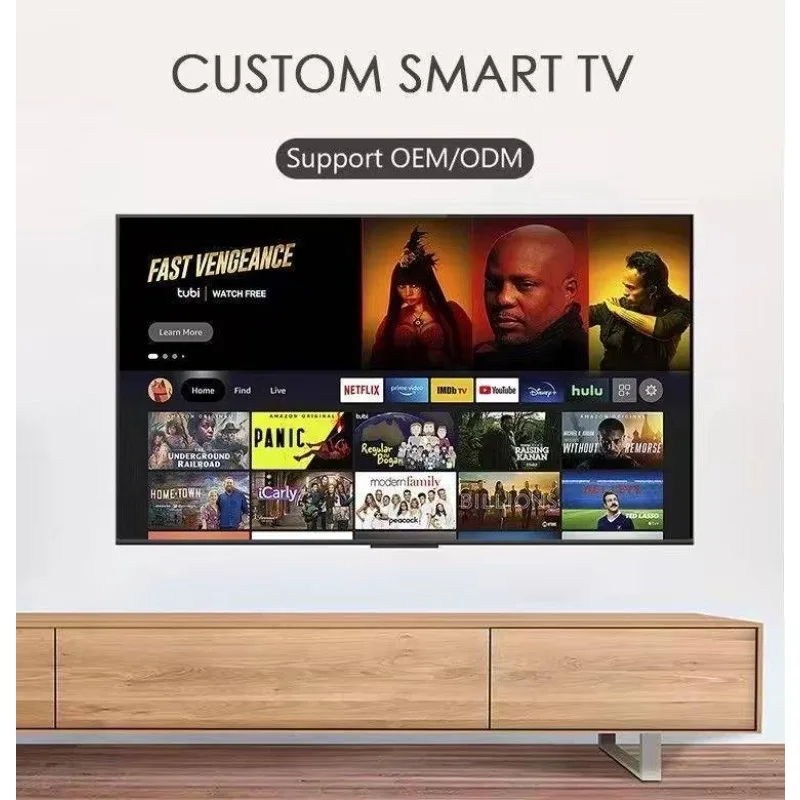 Customized LED TV by Factory - 4K/Full HD Smart TV, Global Voltage 110V-240V, Universal Plug for Worldwide Use, Support OEM/ODM