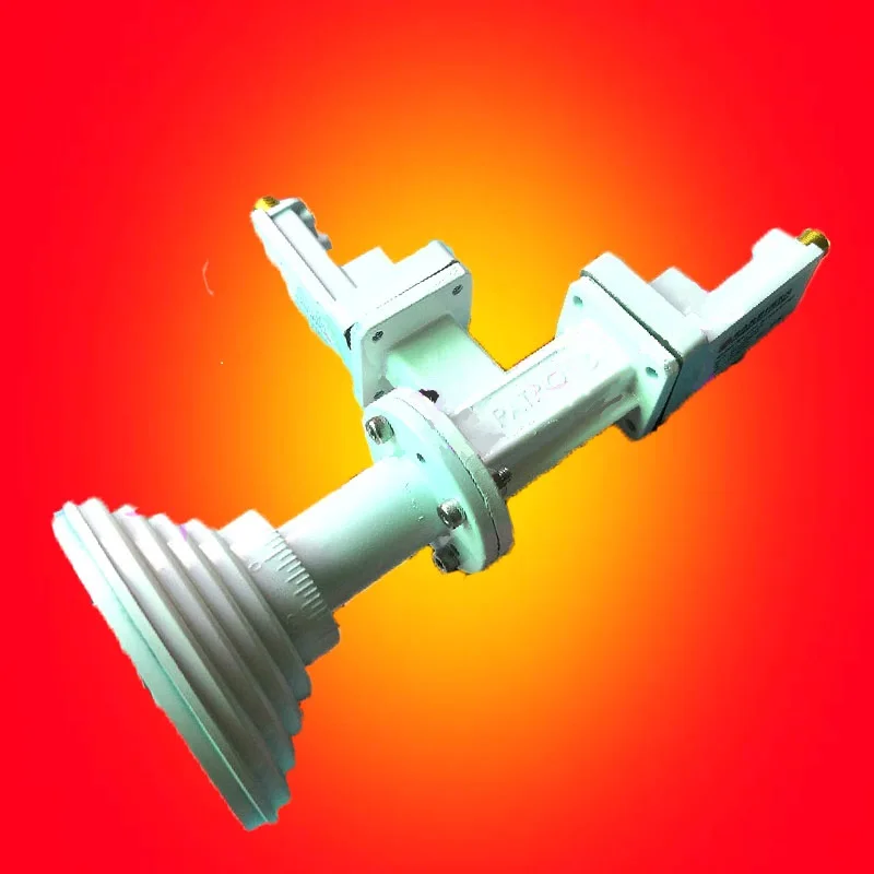 Ku band dual polarized Lnb feed horn, used as the main focal antenna for receiving high-definition 1080P satellite TV dishes