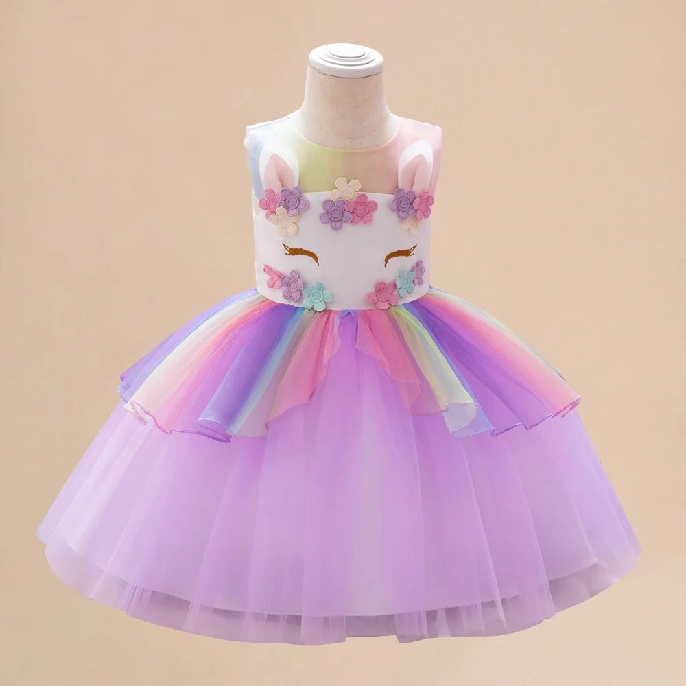 Baby Toddler 3D Flower Girl Birthday Party Graduation Ceremony Dance Party Pageant Dress