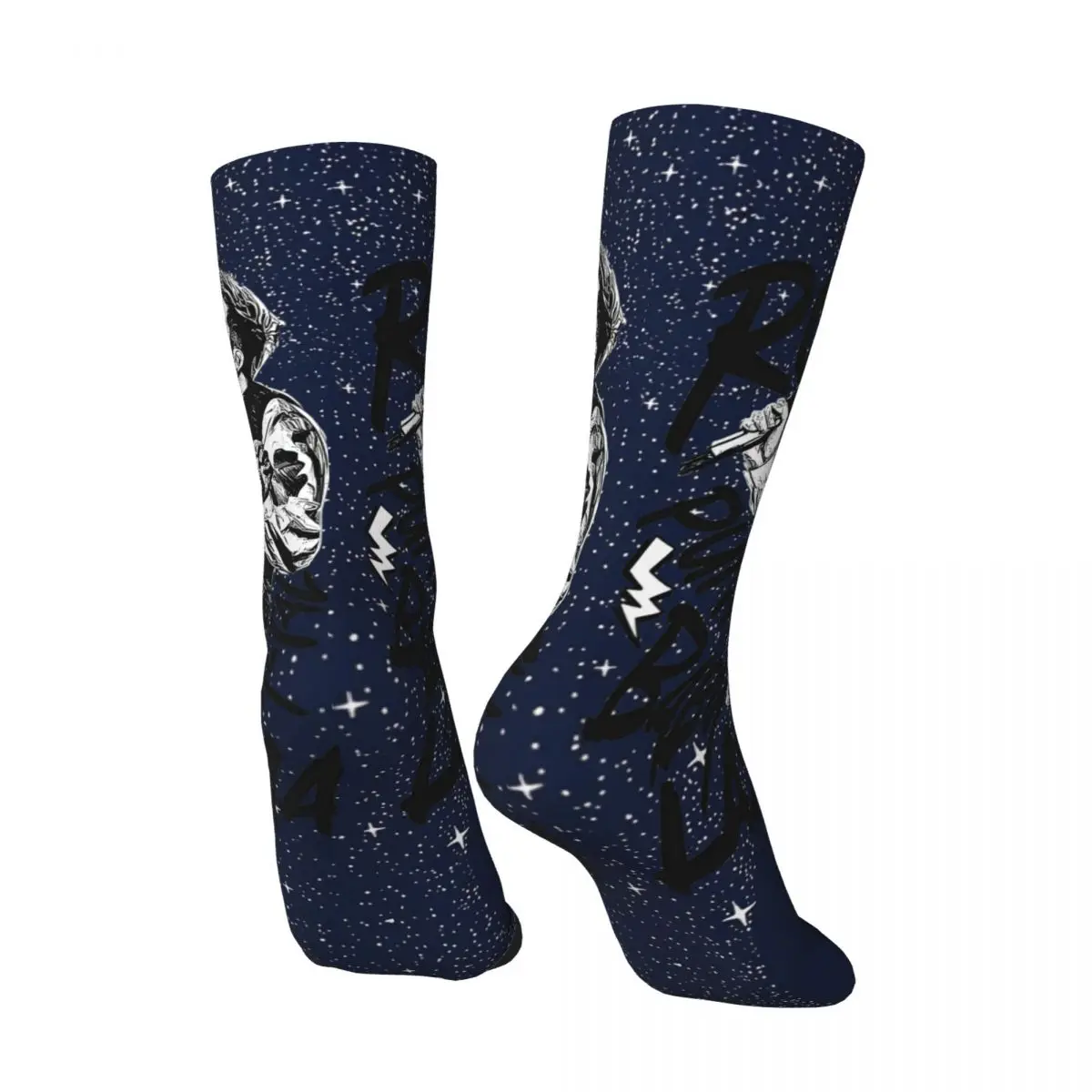 Crazy compression Rock Punk Sock for Men Harajuku Baby lasagne Quality Pattern Crew Sock Casual