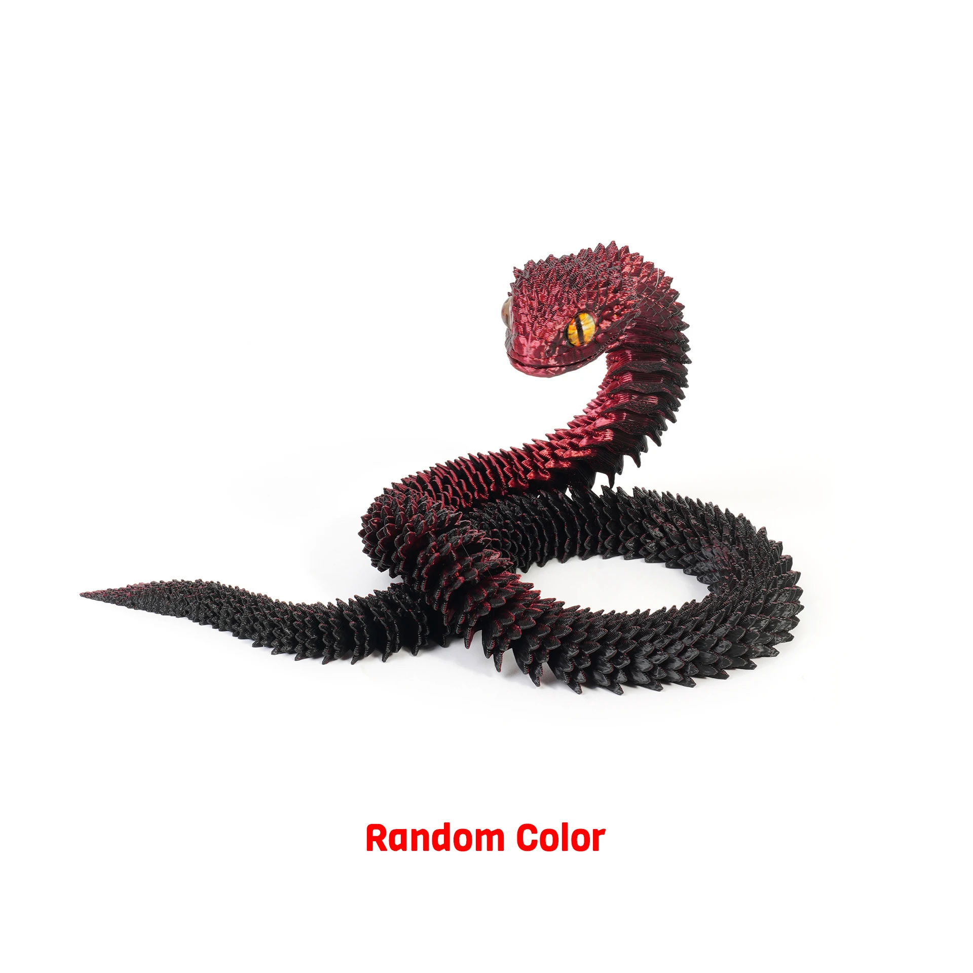 2026 Nieuwe 3D Geprinte Realistische Slangenbeeldje Beweegbare Gewrichten Fidget Toy Simulatie Slang Jaar Bureau Ornament Dierenmodel Cadeau