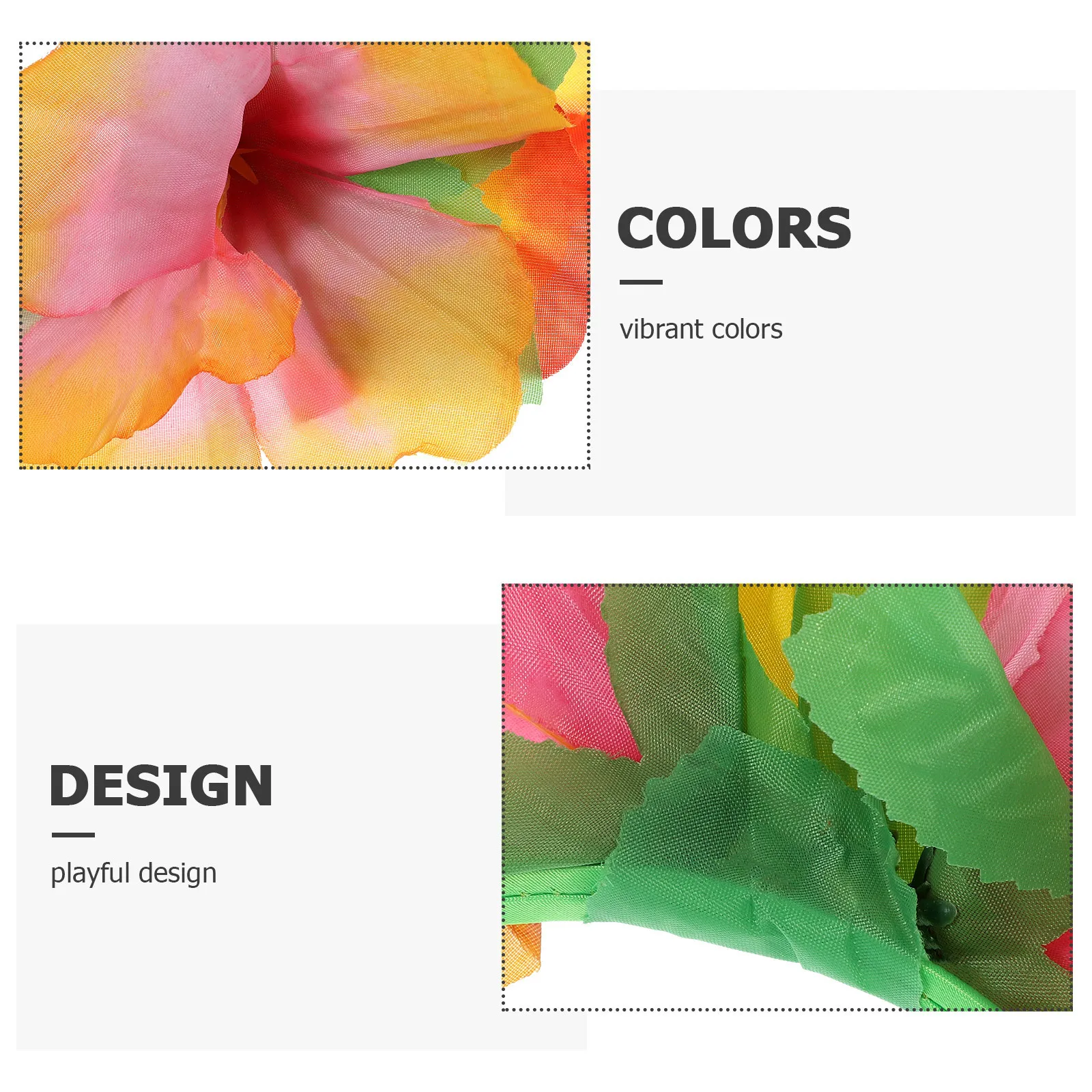 قطعتان من عصابات الرأس على شكل زهرة للنساء على طابع هاواي وحفلات الشاطئ وإكسسوارات الشعر المزخرفة بزهرة شعر Luau الممتعة