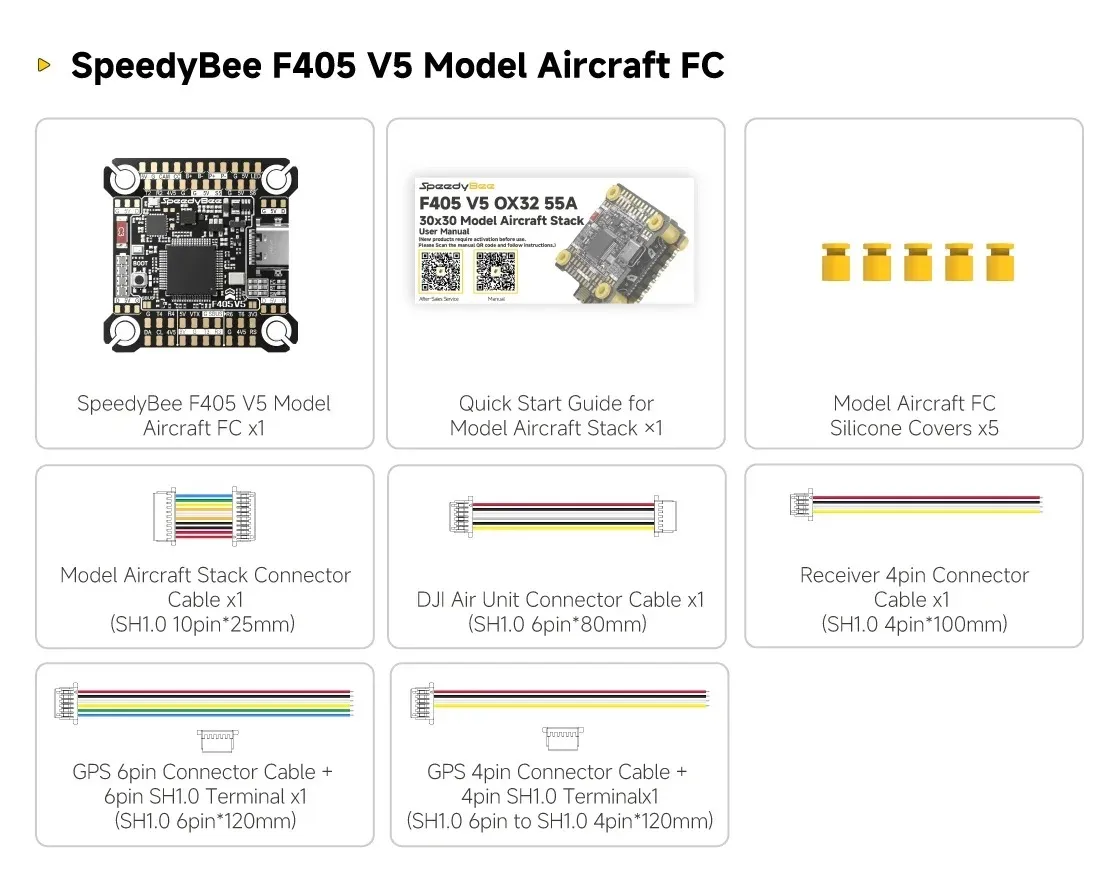 SpeedyBee F405 V5 Pro OX32 55A 30x30 Model Aircraft FC&ESC Stack