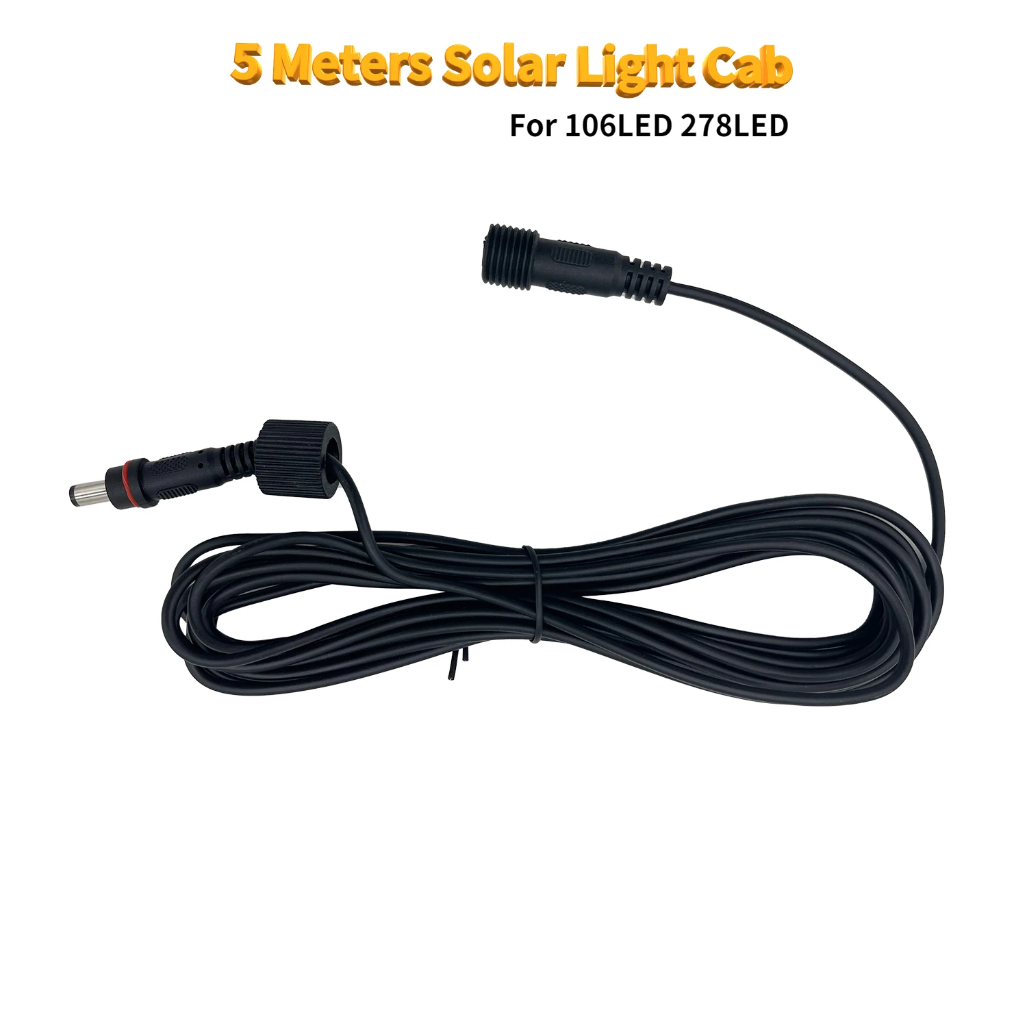 5 Meters Solar Light Cable for 106Led 278Led Fast Links, Infinite Extensions（ Not Included Solar Lights ）