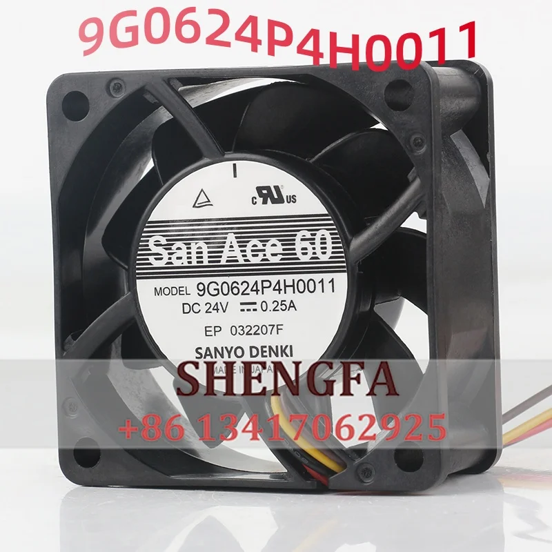 New Sanyo 6025 9G0624P4H0011 DC 24V 0.25A 6CM  Projector Inverter 4-wire low noise cooling fan
