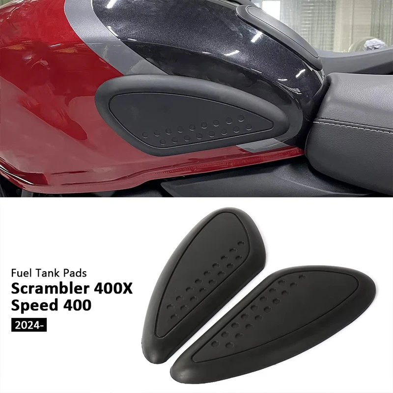 Motorcycle Accessories Middle Tank Pads Side Anti Slip Sticker Protector Kit New For Scrambler 400X For Speed 400 2024 2025