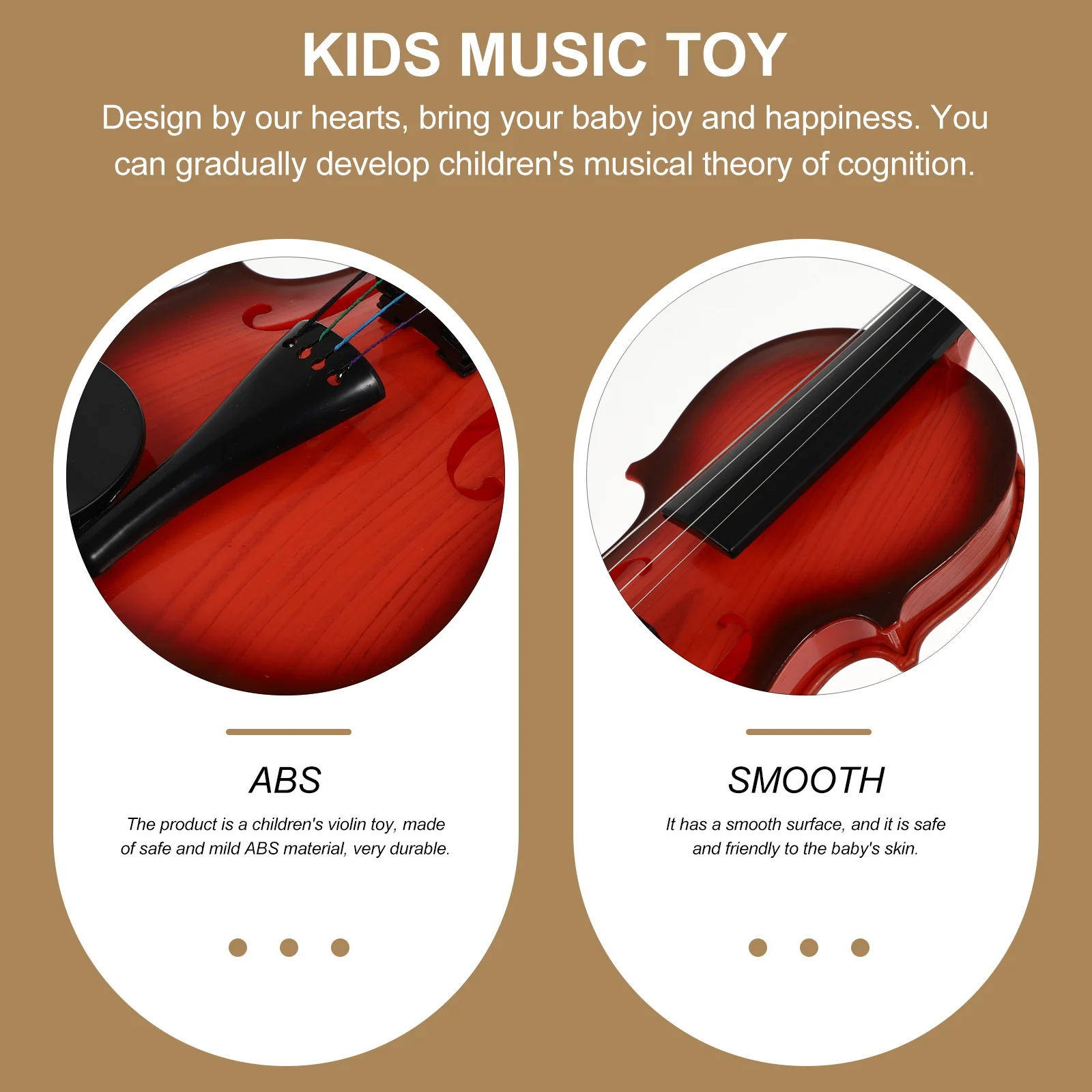 

1Set Kids Simulation Violin Safe Smooth Surface Creative Performance Musical Instrument Early Development Plastic Violin