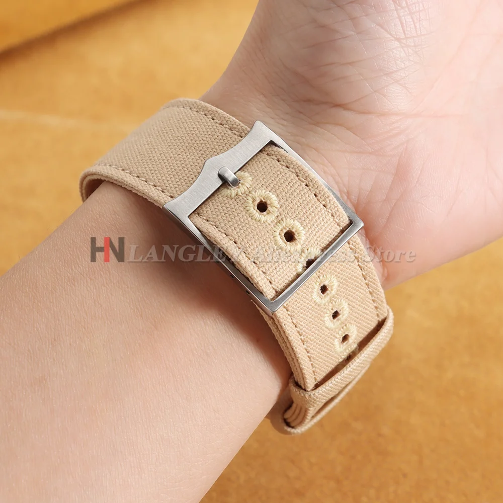 Military Nylon Watch Band for Omega Premium Canvas Army Strap for Seiko 20mm 22mm Fabric Bracelet for Men Women Replacement Belt view 5