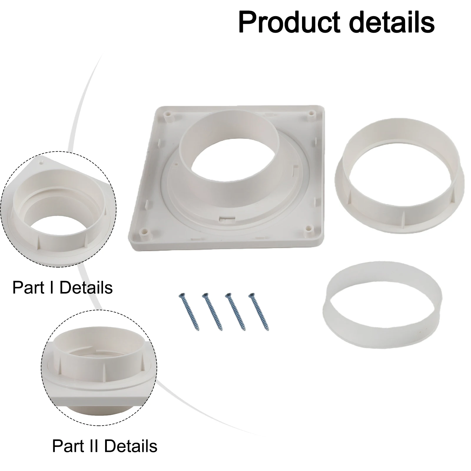 Quick Connector Dryer Vent Connector White User Friendly Vent Kit Residential Commercial Use Secure Connection