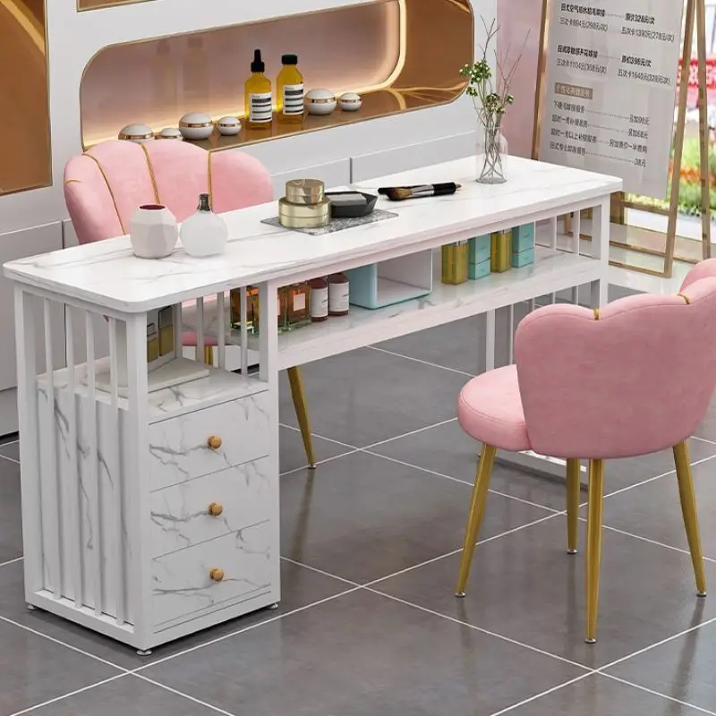 

Professional Manicure Table Manicure Marble Exquisite Service White Desk Living Room Table De Manucure Salon Furniture CY50ZJ