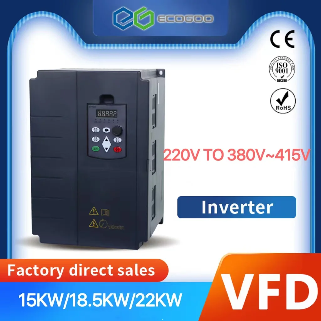 15KW 20HP High-performance VFD AC220V~380V Variable Frequency Drive Inverter For Motor speed control frequency converter