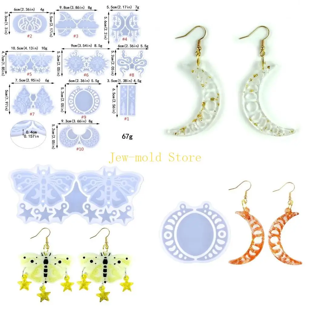 

C71B Силиконовая плесень для брелок для литья смолы DIY DANGL