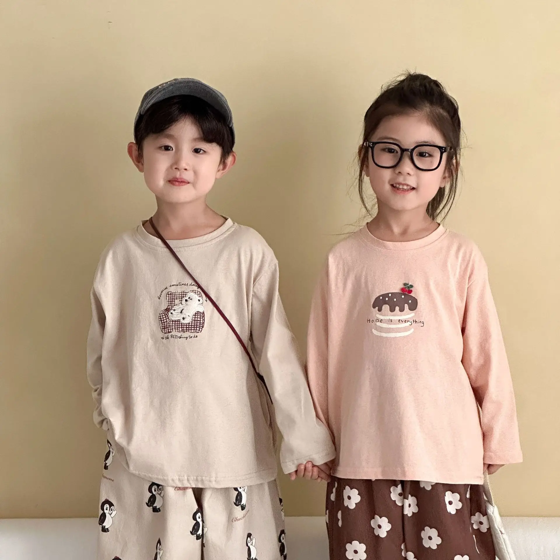 Toddler Girls T-shirt Autumn New Cake Printed Long Sleeves Kids Baby Girls Tops Cotton Soft Casual Round Neck Baby Girls Shirts