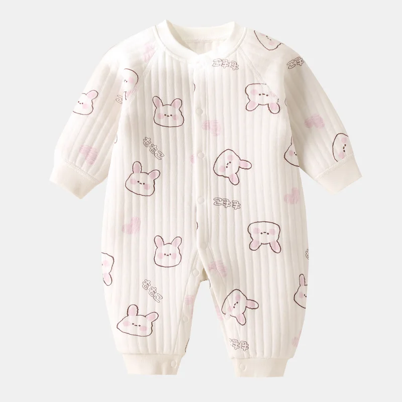 Vêtements de printemps et d'automne pour bébés, combinaison de tambours trempés pour nouveau-nés, barboteuses une pièce, 100% coton, document solide, manches longues, expédition en 5 jours