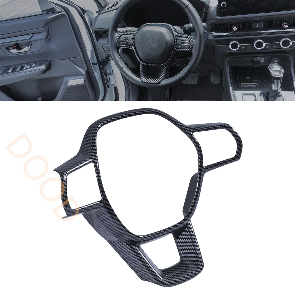 

Auto Interior Accessories For Honda CRV 2023 2024 2025 Steering Wheels Cover Caps Carbon Cover Auto Accessories