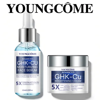 GHK-CU Copper Peptide Anti-Aging Face Cream & Serum - Firming & Hydrating Moisturizer for…